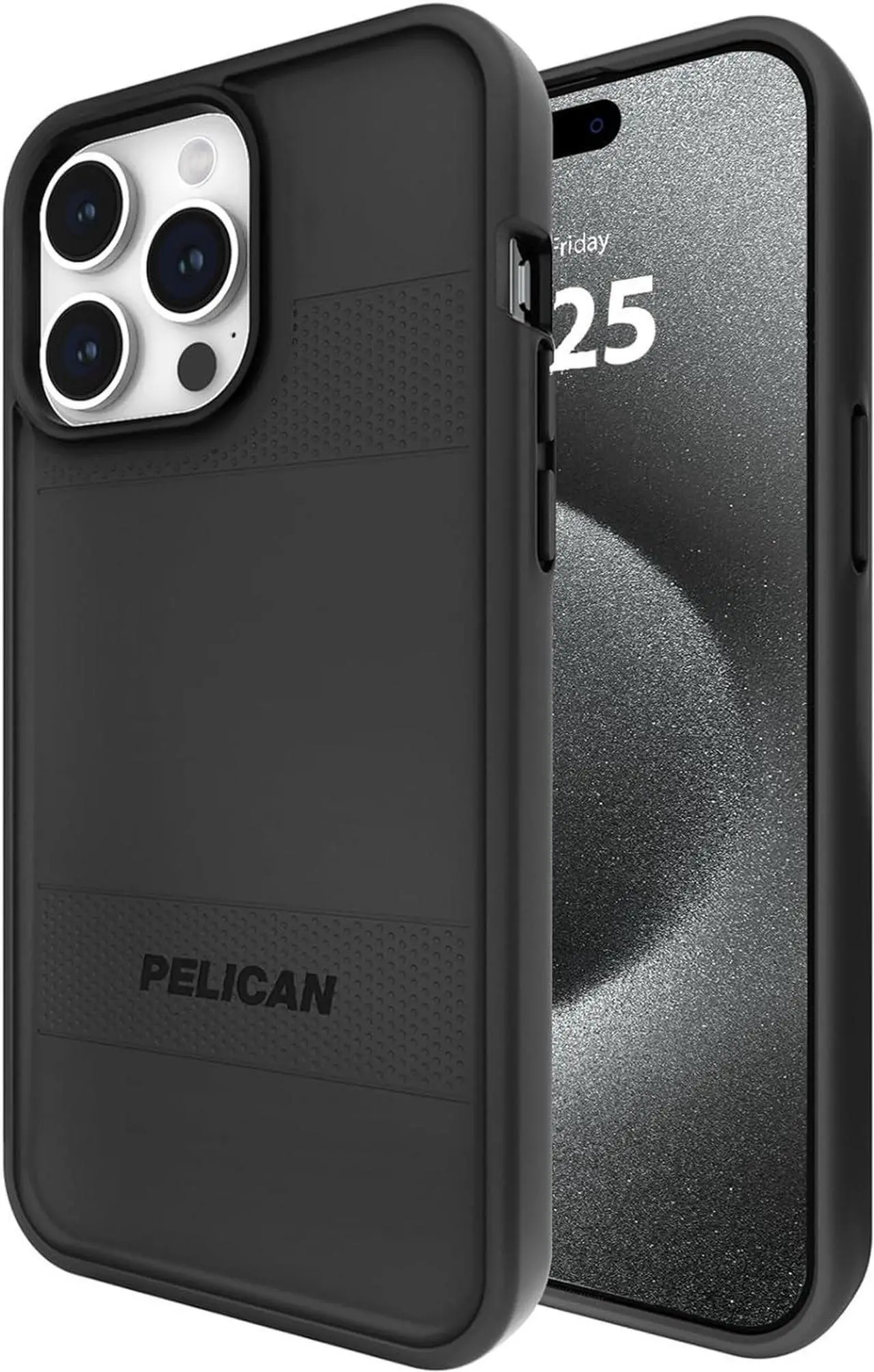 Alt view image 3 of 4 - Pelican Protector 6.7" Apple iPhone 15 Pro Max Case | Compatible with MagSafe | 16FT MIL-STD Drop Protection | Magnetic Charging Phone Cases for iPhone 15 Pro Max with Anti-Scratch Technology | Black