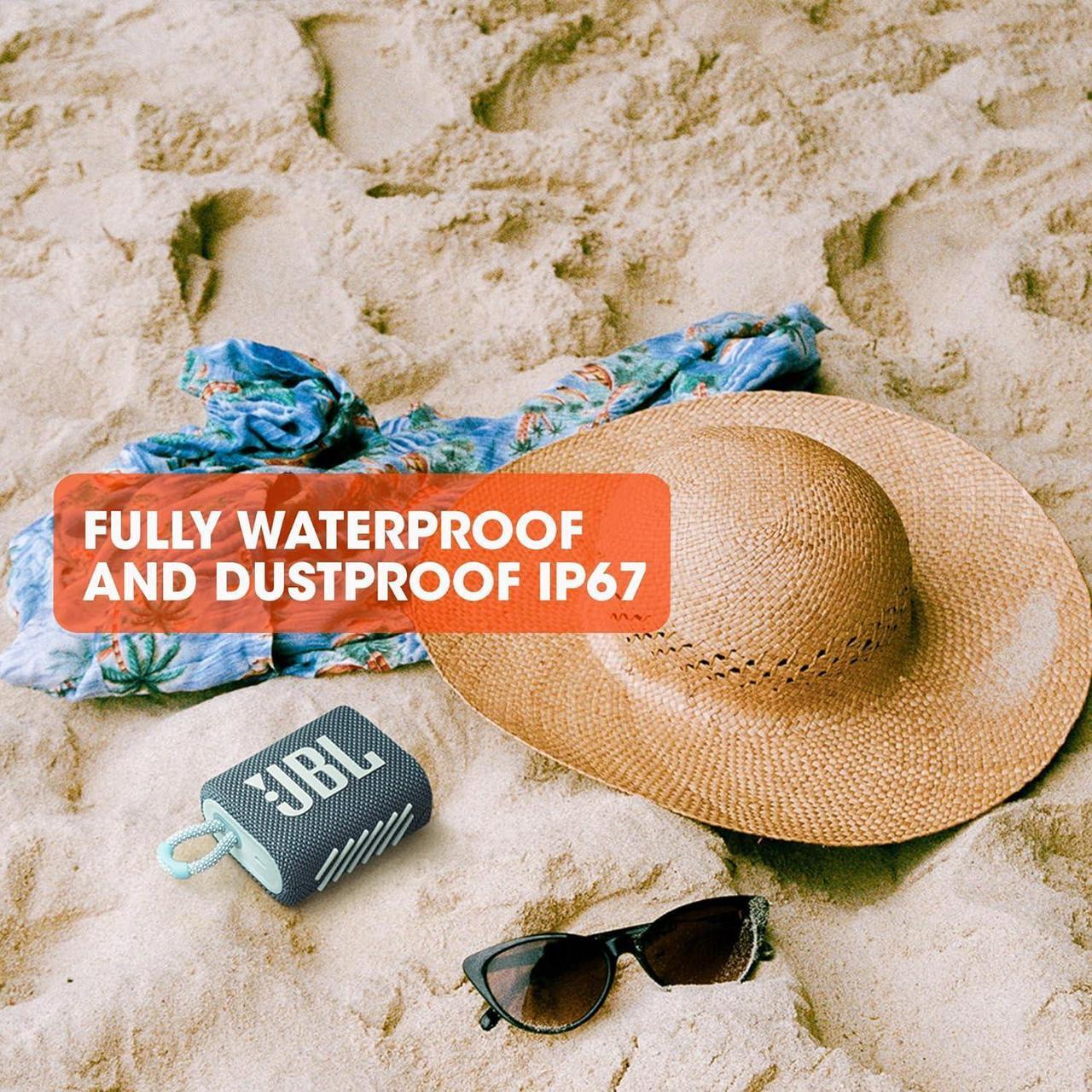 Alt view image 3 of 3 - JBL Go 3: Portable Speaker with Bluetooth, Builtin Battery, Waterproof and Dustproof Feature Blue JBLGO3BLUAM