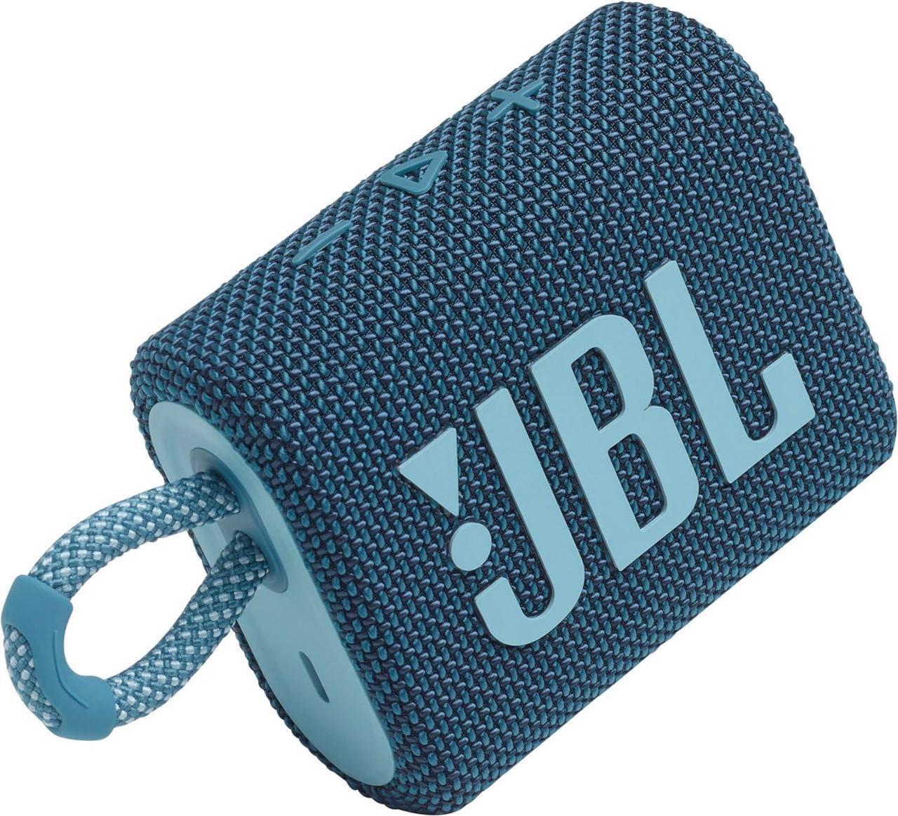 Alt view image 2 of 3 - JBL Go 3: Portable Speaker with Bluetooth, Builtin Battery, Waterproof and Dustproof Feature Blue JBLGO3BLUAM