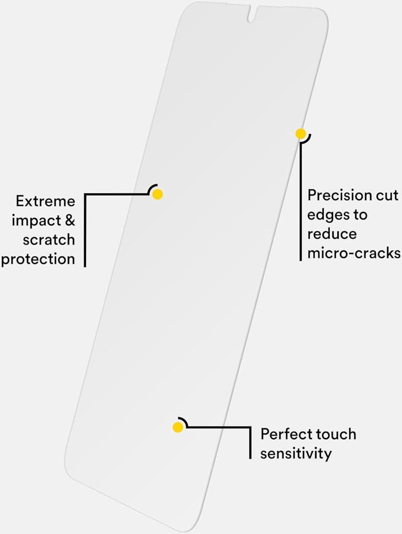Alt view image 2 of 3 - BodyGuardz Pure 3 Glass Screen Protector for Samsung Galaxy 24+, Maximum Strength Tempered Glass, Edge to Edge Coverage, Easy Installation, Crystal Clear, Perfect Touch Sensitivity