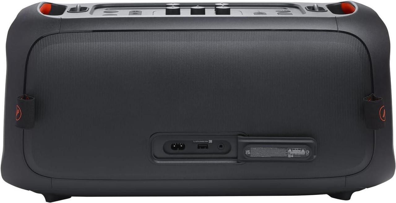 Alt view image 2 of 18 - JBL PartyBox On-The-Go Essential - Portable party speaker with built-in lights and wireless mic, Amazing Pro Sound, IPX4 splashproof protection, 6 hours of playtime, Convenient shoulder strap
