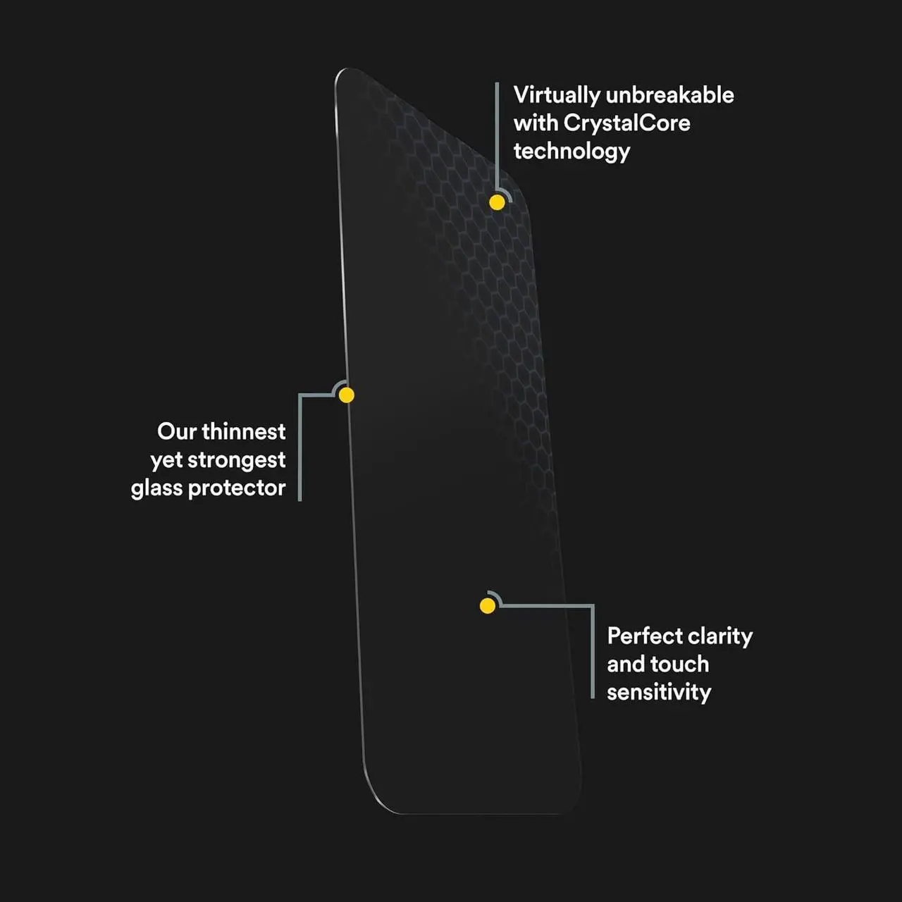 Alt view image 3 of 5 - BodyGuardz Apex Tempered Glass Screen Protector - iPhone 15 Pro Max/15 Plus