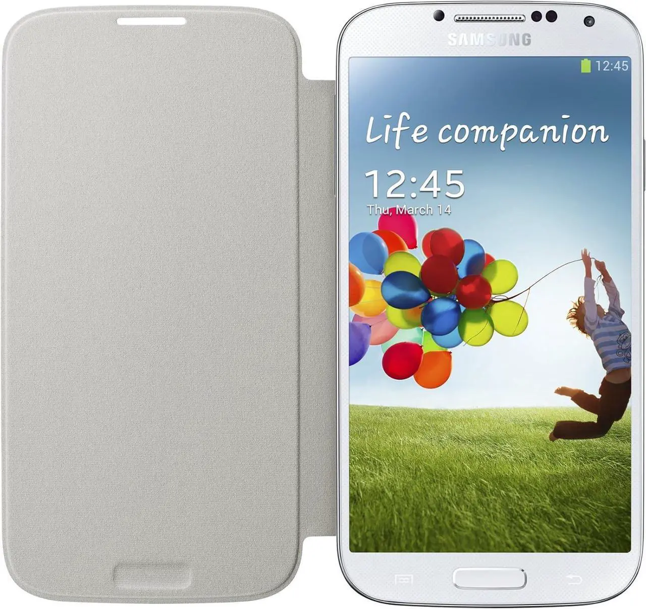 Alt view image 3 of 5 - Samsung Galaxy S4 Flip Cover Folio Case (White)