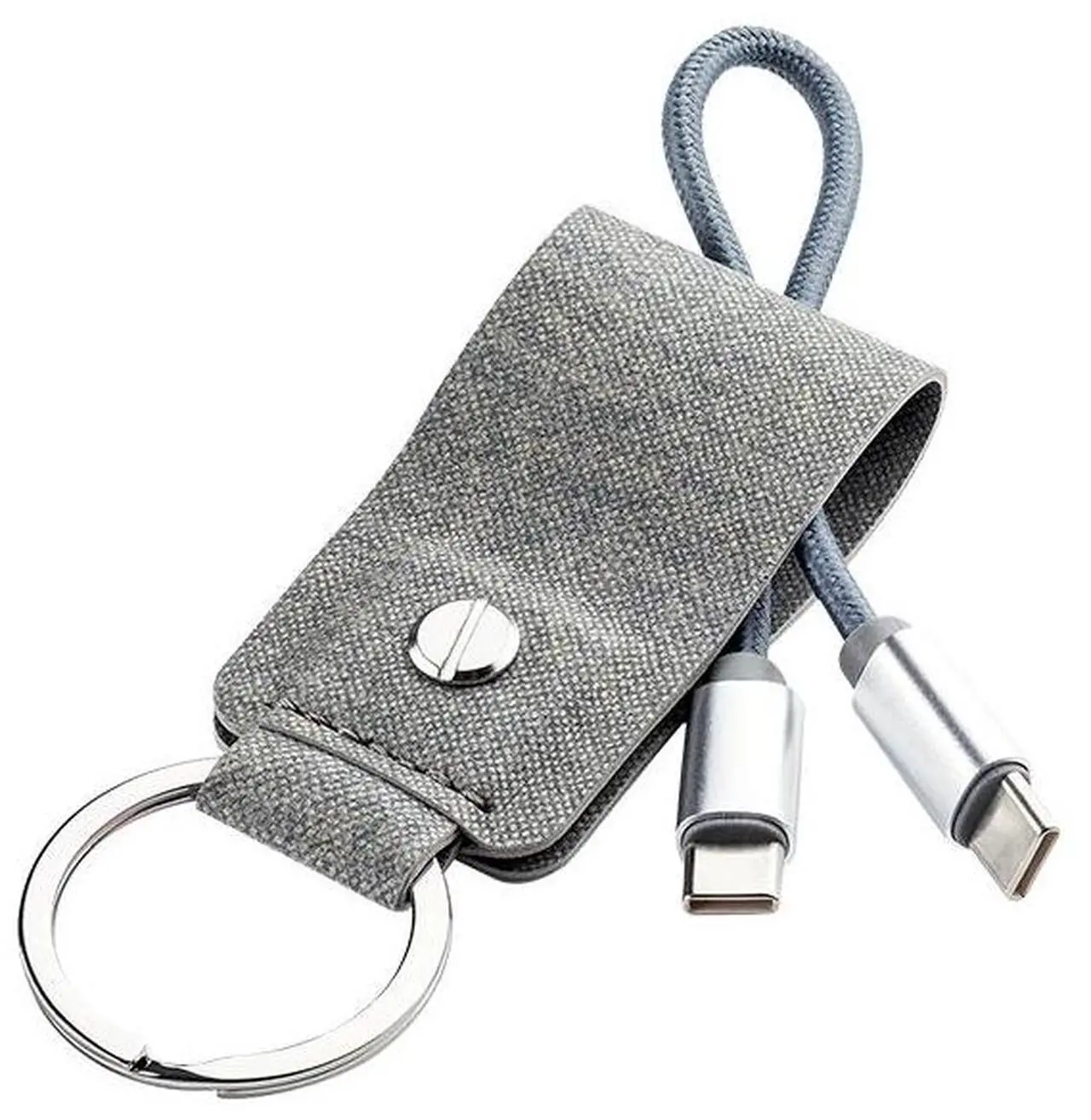 Main image of Tylt Keychain USB-C To USB-C Portable Keychain Cable