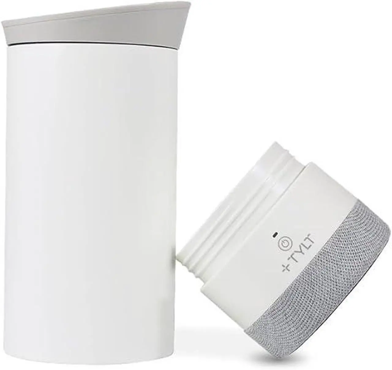 Alt view image 2 of 2 - Tylt Drink Speaker Mug Hydration Mug + Bluetooth Speaker Cream