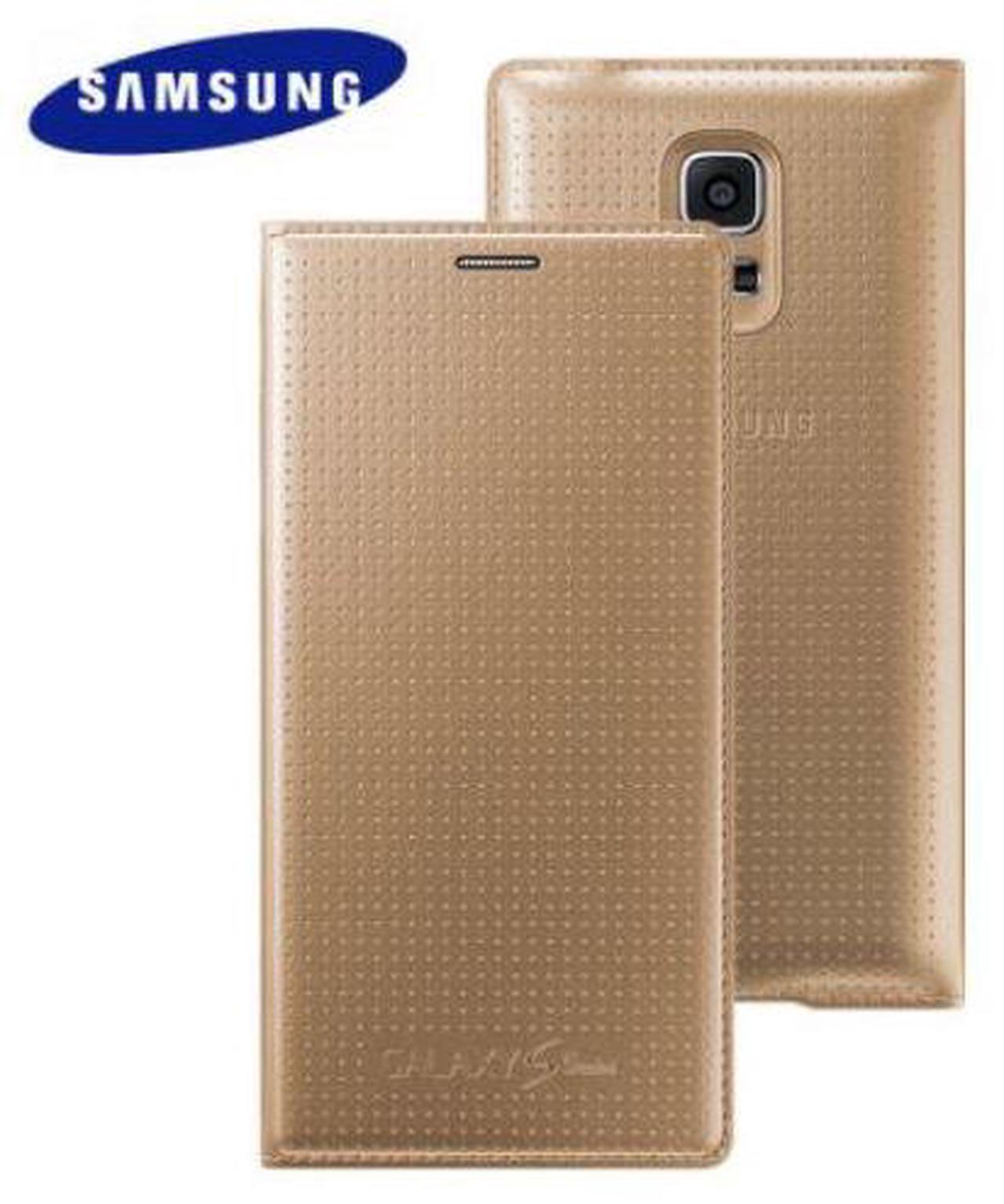 Main image of Samsung Galaxy S5 Mini Flip Cover I Color: Gold