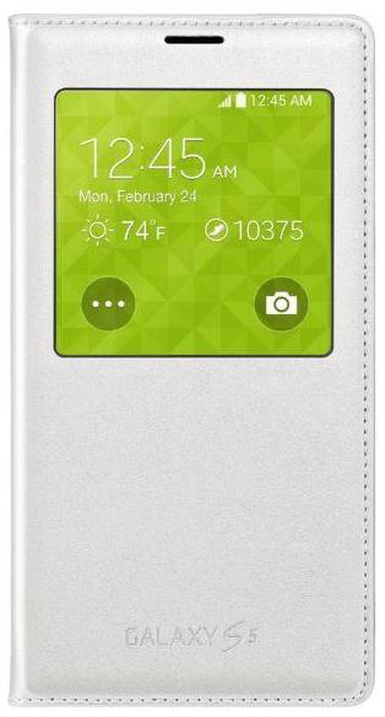 Main image of Samsung Galaxy S5 Case S View Flip Cover Folio I Color: White