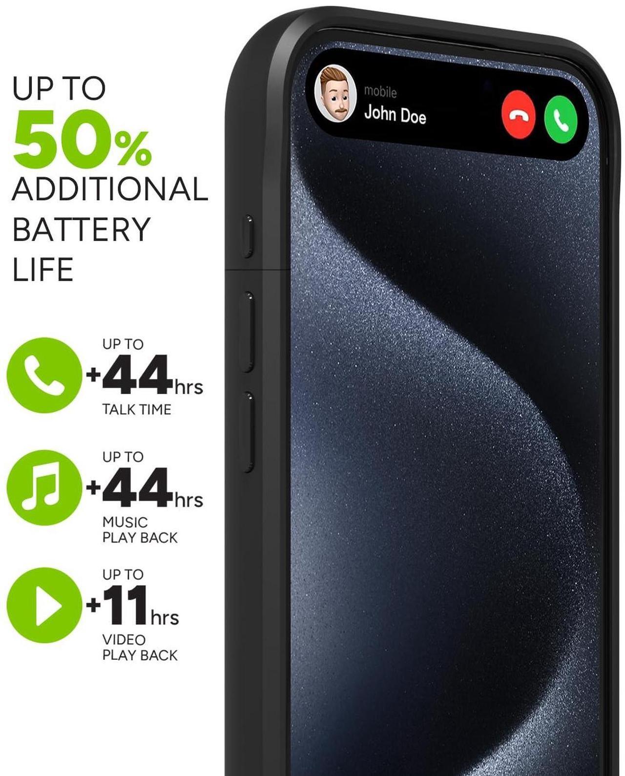 Alt view image 2 of 3 - Mophie Juice Pack Slim Protective Charging Case - iPhone 15 Pro Max