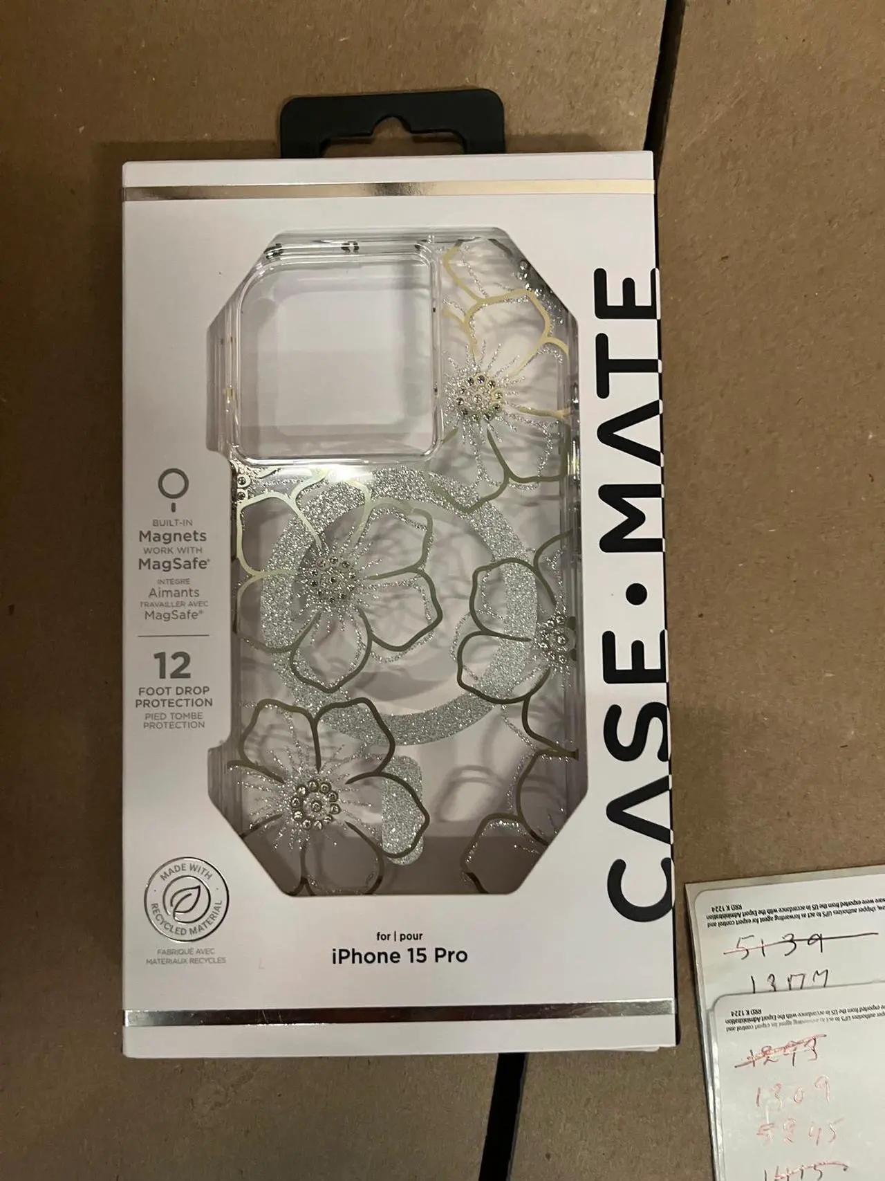 Main image of Case-Mate iPhone 15 Pro Case Compatible with MagSafe Floral Gems