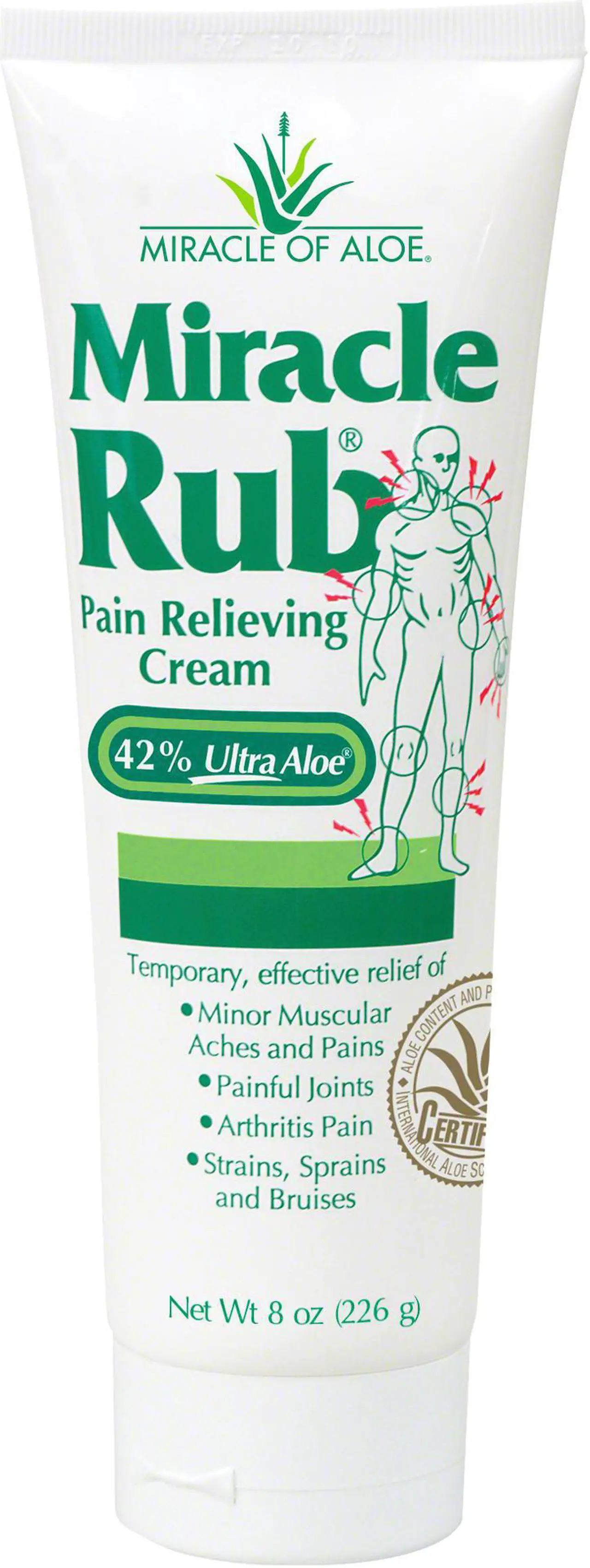 Main image of Miracle Rub Pain Relieving Cream with 42% Aloe, 8 oz Tube (1 Pack)
