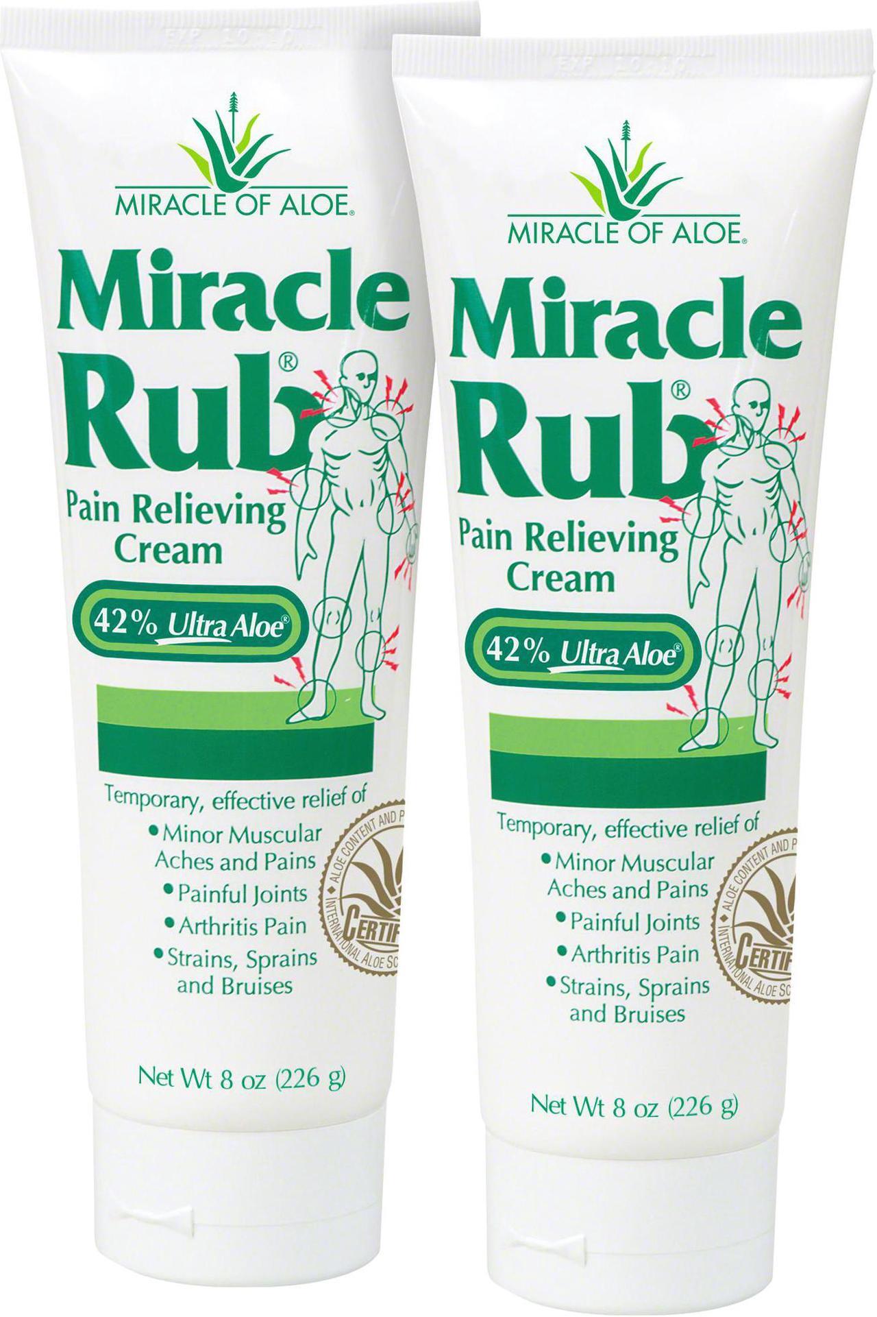Main image of Miracle Rub Pain Relieving Cream with 42% Aloe, 8 oz tube (2 Pack)