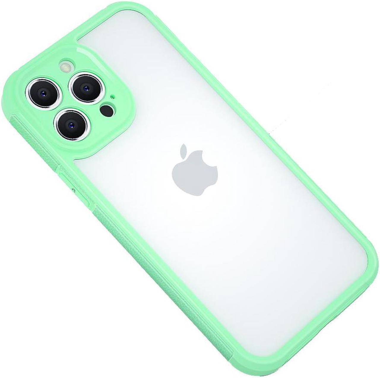 Honfomy Case TPU+PC clear [Non-stick fingerprint] [Full Lens Protection] Anti-skid Shockproof Protective Case Green iPhone 11 Pro