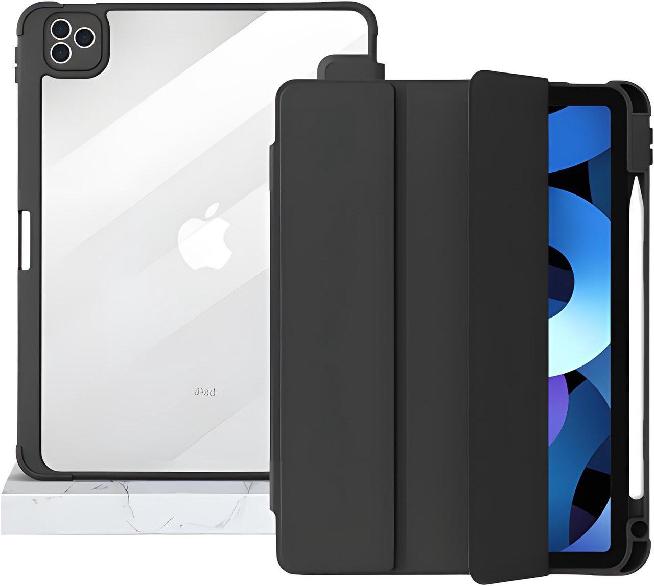 Honfomy Case for iPad 2021/2020/Air4 TPU+Acrylic with Pencil Holder Strong Durable Full Protection