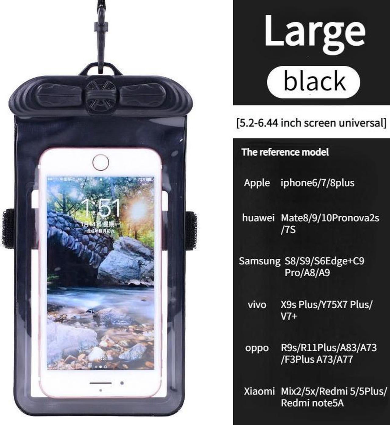 Alt view image 5 of 5 - Universal Waterproof Case,Honfomy Waterproof Phone Pouch Compatible for iPhone 13 12 11 Pro Max XS Max Samsung Galaxy s10 Google Up to 7.0", IPX8 Cellphone Dry Bag for Vacation-2 Pack