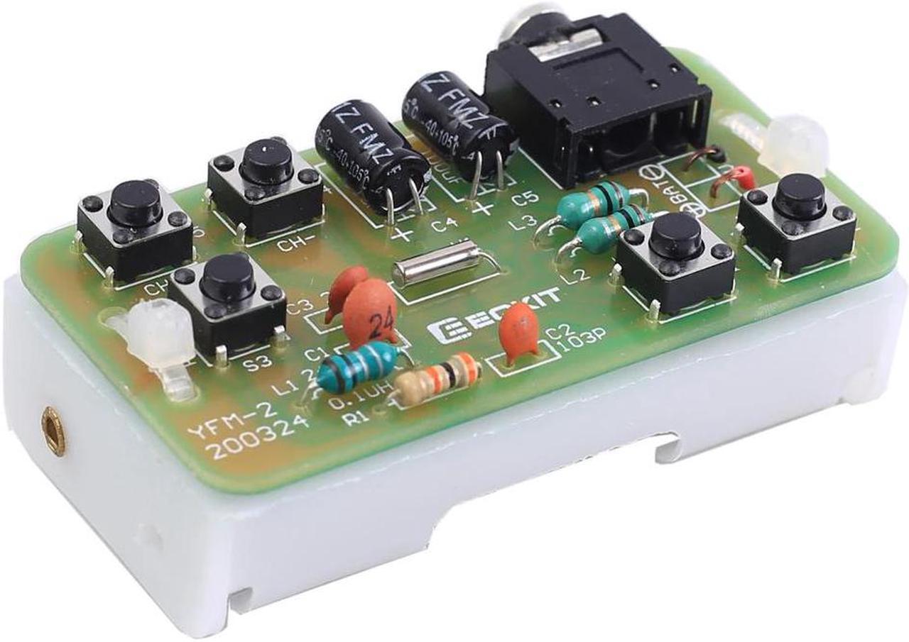 Main image of 76-108MHz FM Stereo Radio DIY Kit Wireless FM Transmitter Module Frequency Modulation Electronics Soldering Practice Project