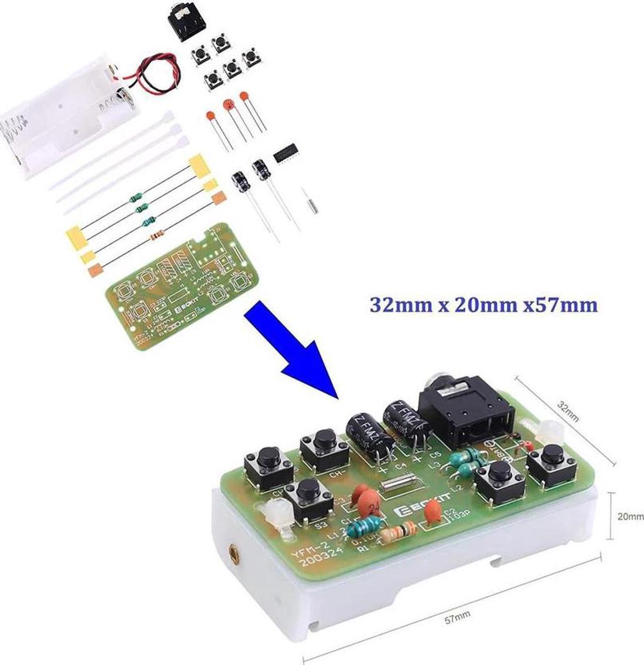Alt view image 2 of 5 - 76-108MHz FM Stereo Radio DIY Kit Wireless FM Transmitter Module Frequency Modulation Electronics Soldering Practice Project
