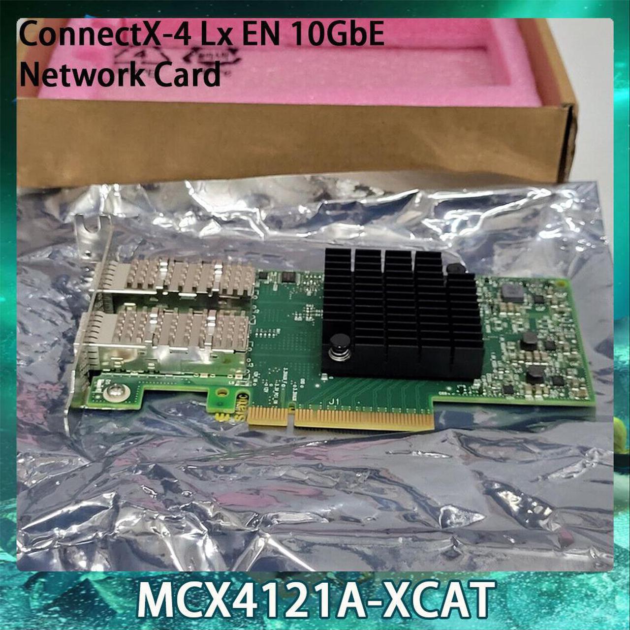 New NIC CX4121A MCX4121A-XCAT ConnectX-4 Lx EN 10GbE 10Gb/s Dual Port Network Card Works Perfectly Fast Ship High Quality