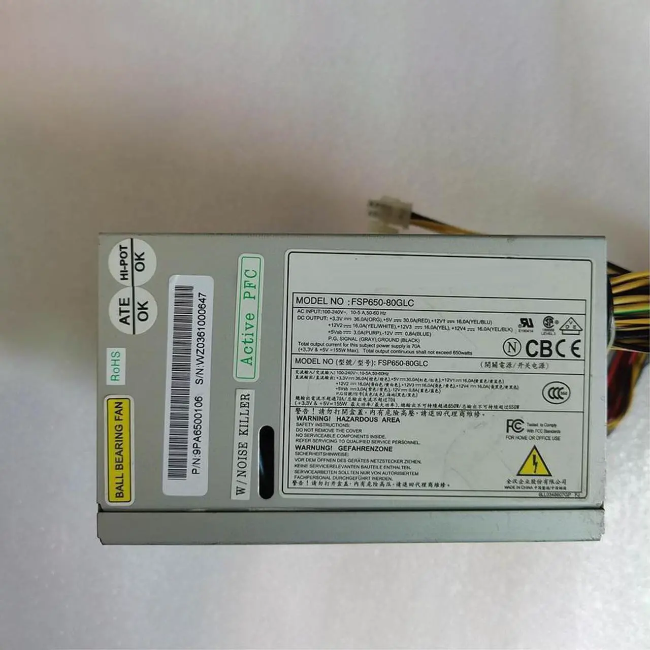 Alt view image 2 of 4 - FSP650-80GLC 650W Server Industrial Control Computer Power Supply