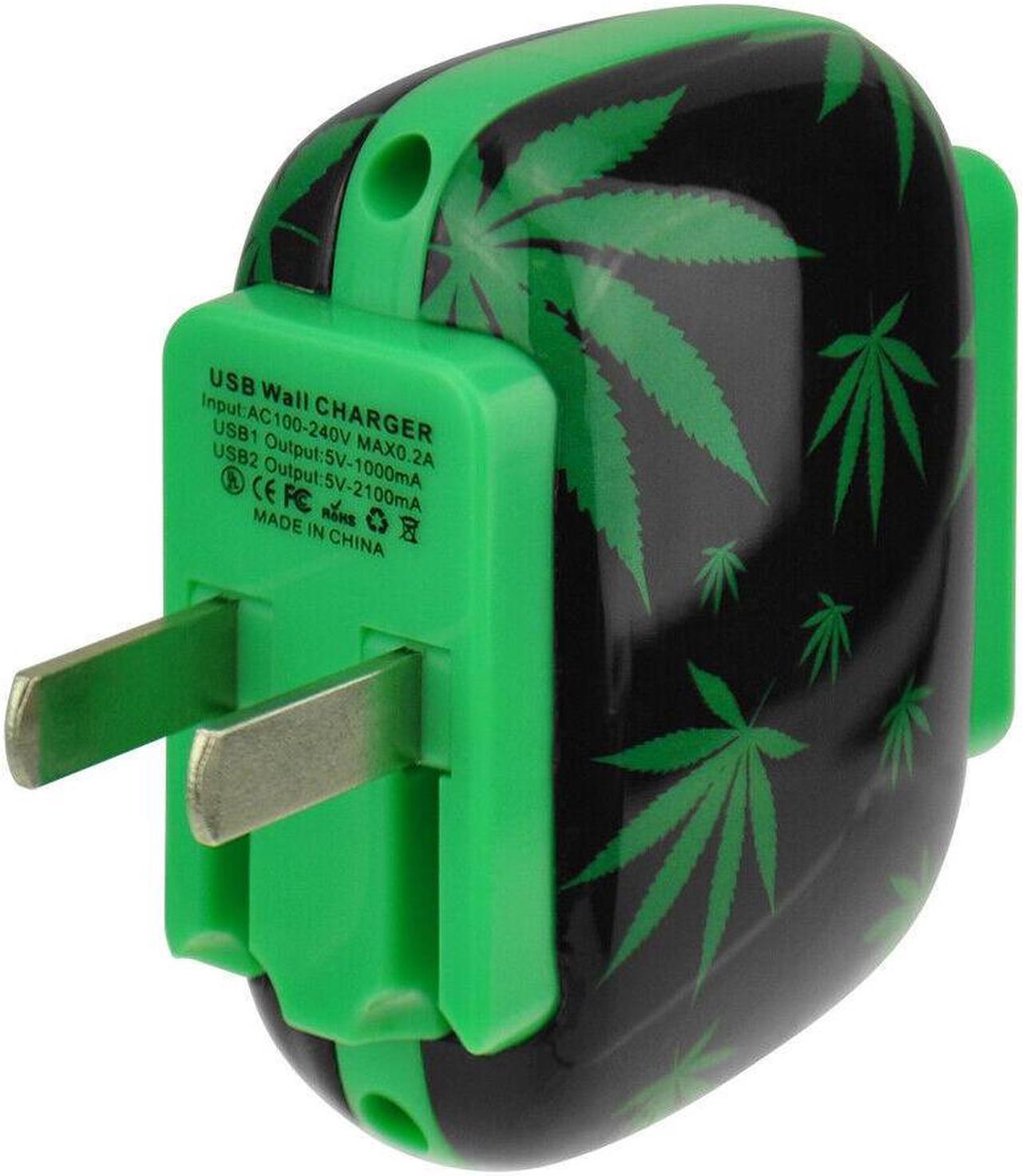 Alt view image 2 of 3 - Green Leaf Dual USB Wall Charger