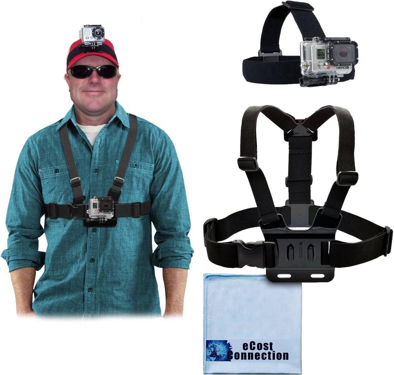 Main image of Acuvar 2 in 1 Chest Mount Harness Chesty Head Mount Strap for Action Camera Compatible with GoPro Hero 9, 8,Max,Go Pro Hero 7, 6, 5, 4, Session, 3+, 3, 2, 1, Hero (2018), Fusion, DJI Osmo,AKASO