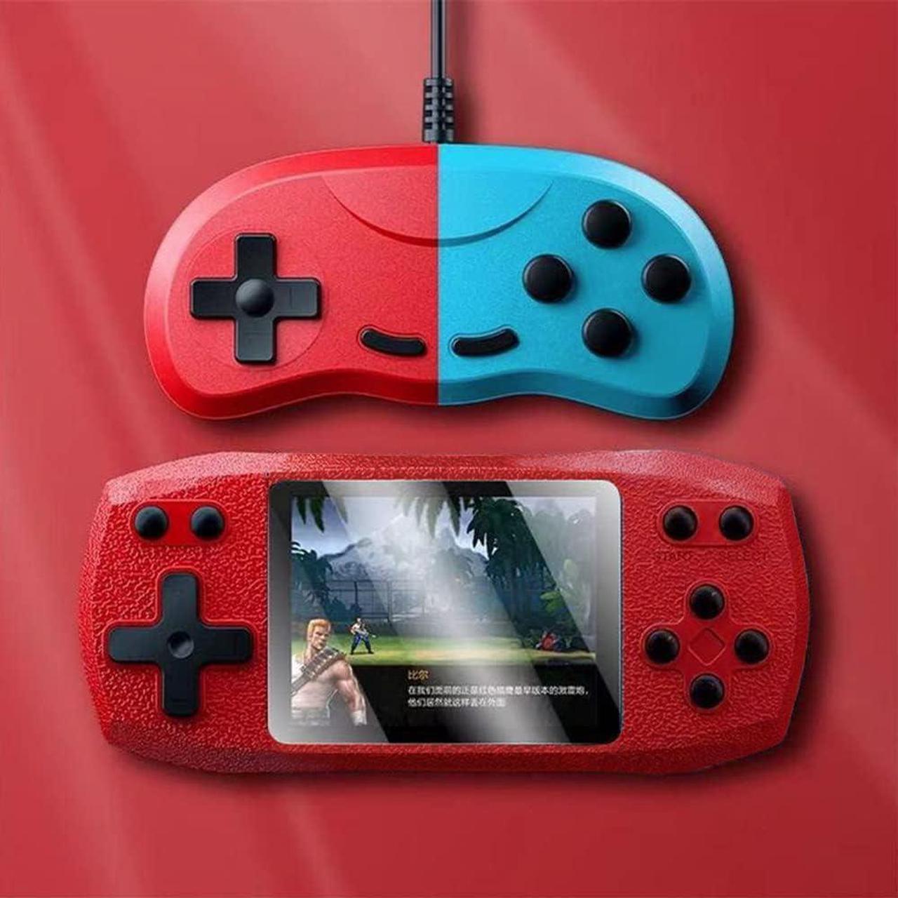Alt view image 5 of 6 - Retro Handheld Video Game Console with 620 Classic Games, Micro USB Rechargeable, 3 Inch LCD Screen, MultiPlayer and TV Support. Includes TV Connection and Extra Remote for Boys Girls Red