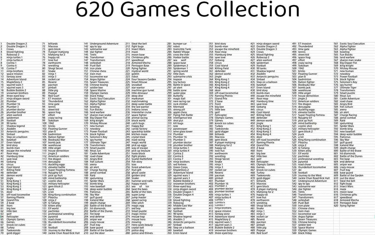 Alt view image 6 of 6 - Retro Handheld Video Game Console with 620 Classic Games, Micro USB Rechargeable, 3 Inch LCD Screen, MultiPlayer and TV Support. Includes TV Connection and Extra Remote for Boys Girls Red