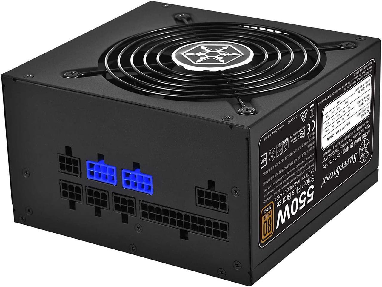 Alt view image 4 of 9 - 550W, ATX, single +12V rails with 42.5A output, Silent 120mmFan with 18dBA, efficiency 80Plus Bronze certification, fully modular cable, 140mm depth, 2x8/6pin PCI-E.