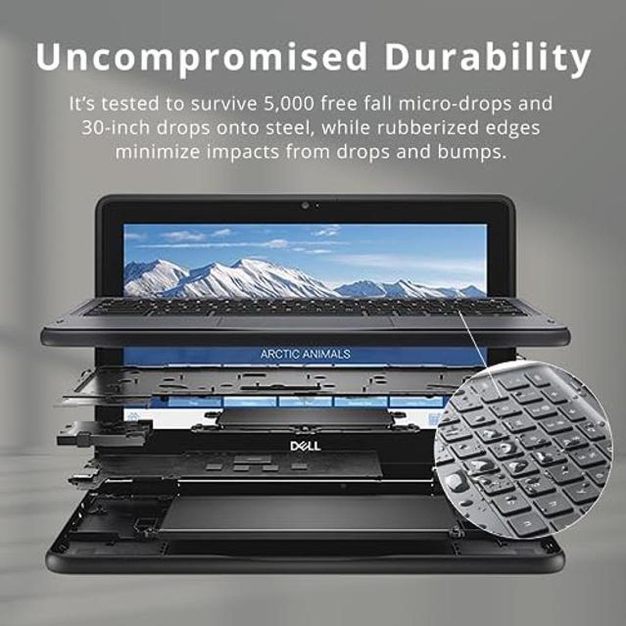Alt view image 3 of 5 - Dell Chromebook 11 3000 3100 11.6" Chromebook - HD - 1366 x 768 - Intel Celeron N4020 Dual-core (2 Core) - 4 GB RAM - 16 GB Flash Memory - Chrome OS - English (US) Keyboard - 14 Hour Battery Run