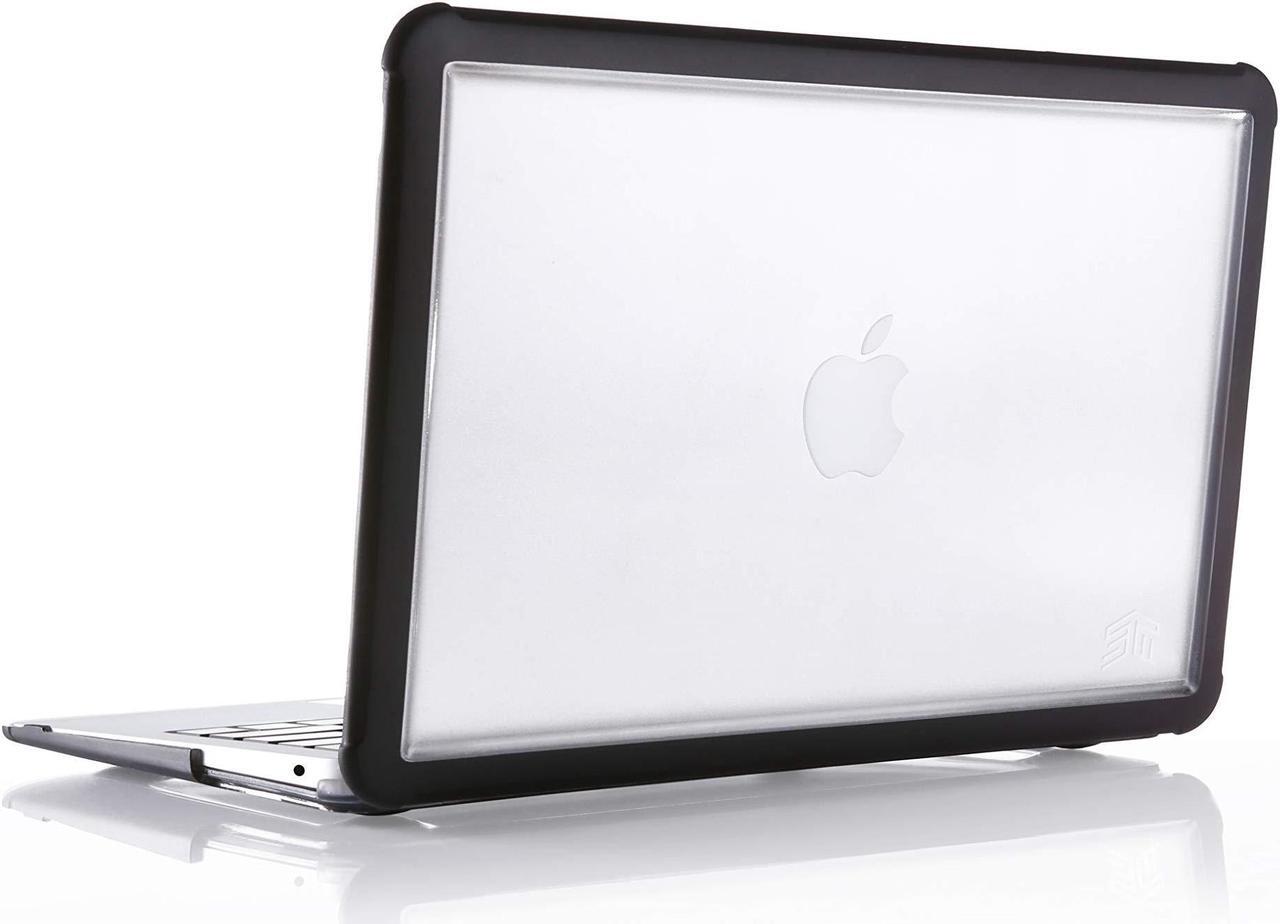 Main image of STM Dux for MacBook Air (13-inch) Ultra Protective case - M1 & Retina 2020/2018 Models (A1932/A2179/A2337) - Translucent, Rugged, Mil-Spec Drop Tested Laptop Cover - Black (stm-122-293MW-01)