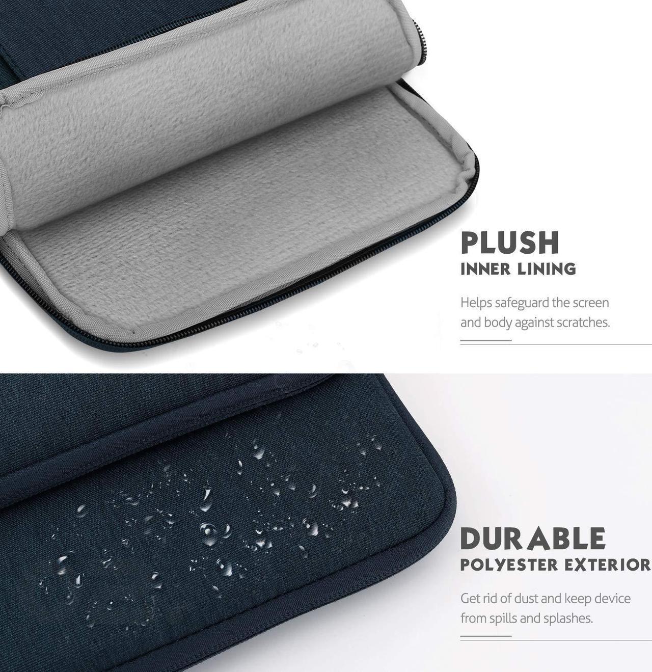 Alt view image 3 of 5 - MoKo Laptop Sleeve Bag for 13.3-14 Inch, Notebook Carrying Case with Pocket Fits New MacBook Pro M3/M2 14" /13" M2/M1 Pro/M1 Max 14.2 2023-2021/Air 13.6" M2 2022, Surface Pro 9/8 13", Indigo