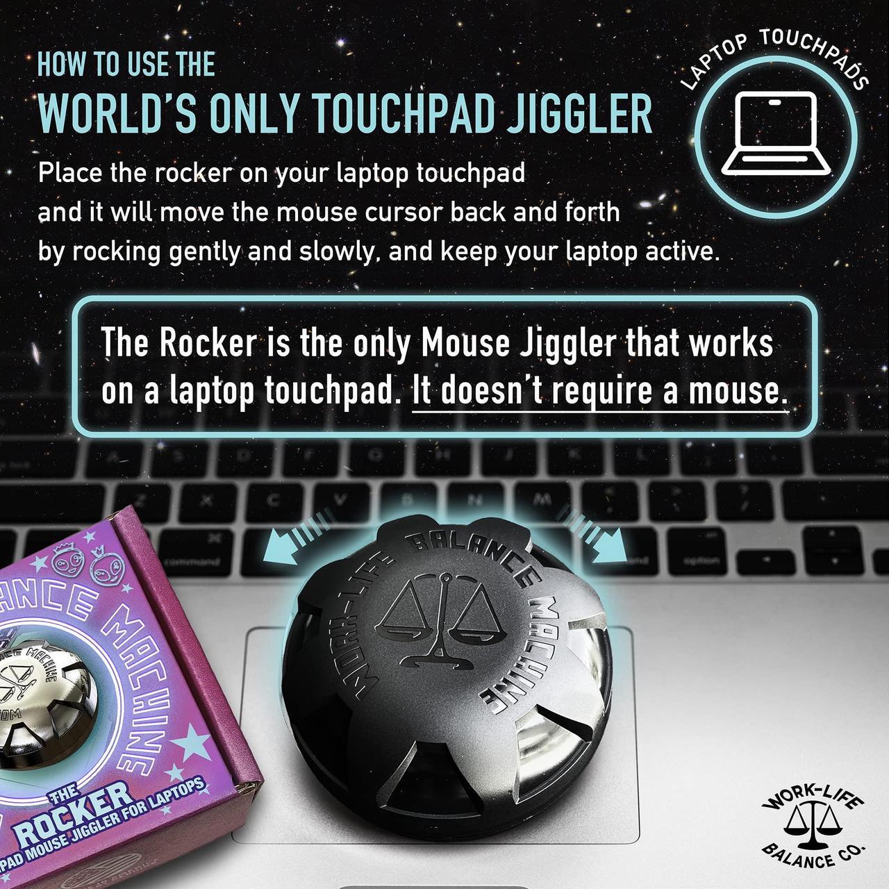 Alt view image 4 of 5 - MacBook Trackpad Jiggler - Doesn't Work on HP, DELL, Other Laptop touchpads, Cordless, Undetectable, Mechanical Mouse Mover, 12 Months on AA Battery