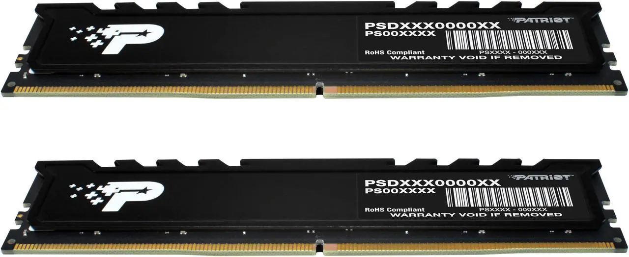 Alt view image 2 of 5 - Patriot Signature Premium DDR5 RAM 48GB (2X24GB) 5600MHz CL46 UDIMM W/HS Desktop Memory Kit - PSP548G5600KH1