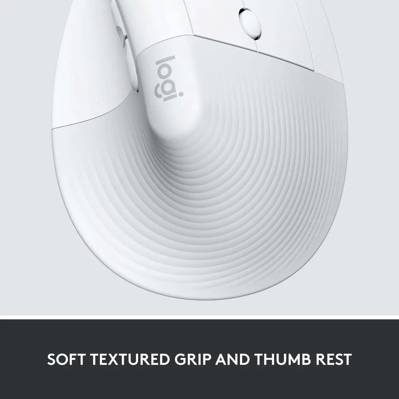 Alt view image 3 of 5 - Logitech Lift for Business, Vertical Ergonomic Mouse, Wireless, Bluetooth or Secured Logi Bolt USB, Quiet clicks, Globally Certified, Windows/Mac/Chrome/Linux - Off White