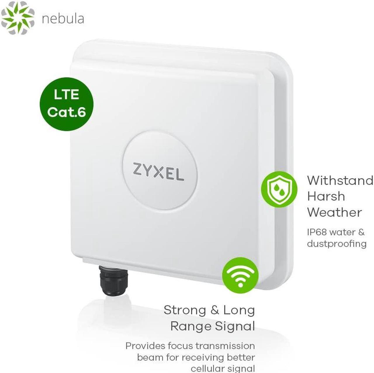 Alt view image 2 of 5 - Zyxel 4G LTE-A Cat.6 Router with PoE | Nebula Cloud Management | LTE7461N |Outdoor Design for Reliable Connection | Heavy Duty IP68 Enclsoure | 300Mbps | Remote Management | Easy Installation