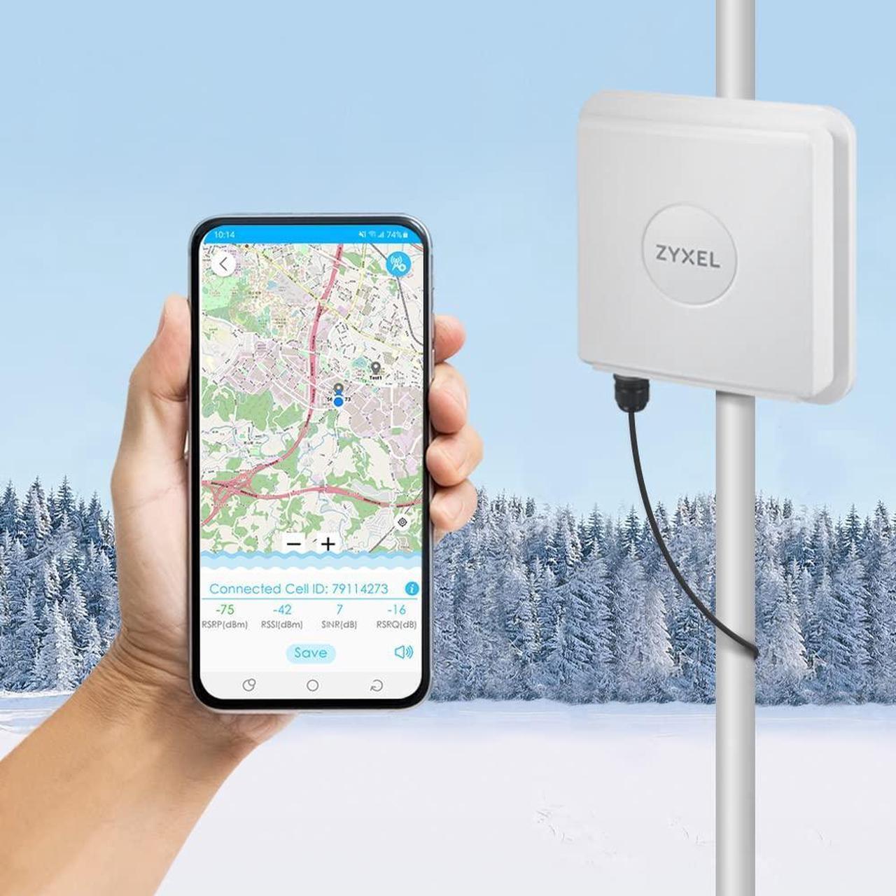 Alt view image 4 of 5 - Zyxel 4G LTE-A Cat.6 Router with PoE | Nebula Cloud Management | LTE7461N |Outdoor Design for Reliable Connection | Heavy Duty IP68 Enclsoure | 300Mbps | Remote Management | Easy Installation
