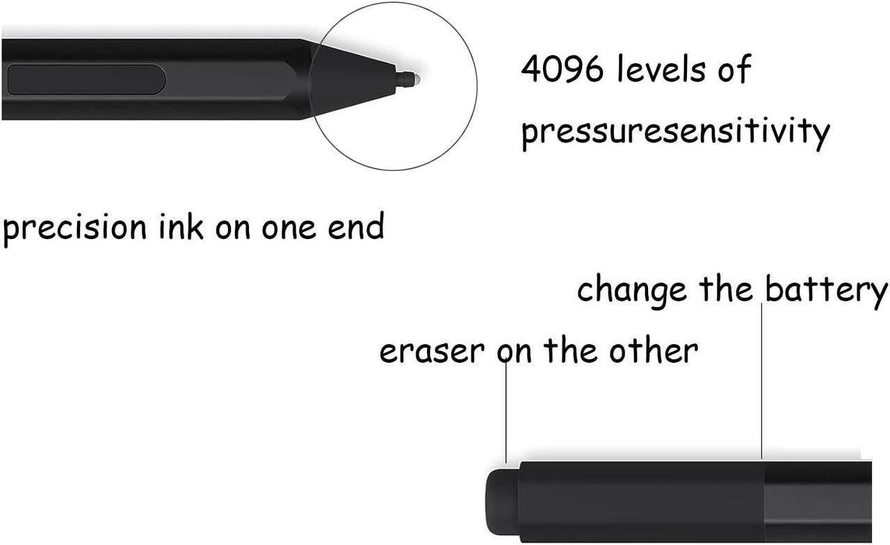 Alt view image 2 of 5 - Pen 1776 for Microsoft Surface Pen 1776 (EYU-00001),Compatible with Microsoft Surface Pro 9/8/X/7+/6/5/4/3/Surface 3,Surface Go 3/2/1,Surface Laptop/Studio/Book 4/3/2/1