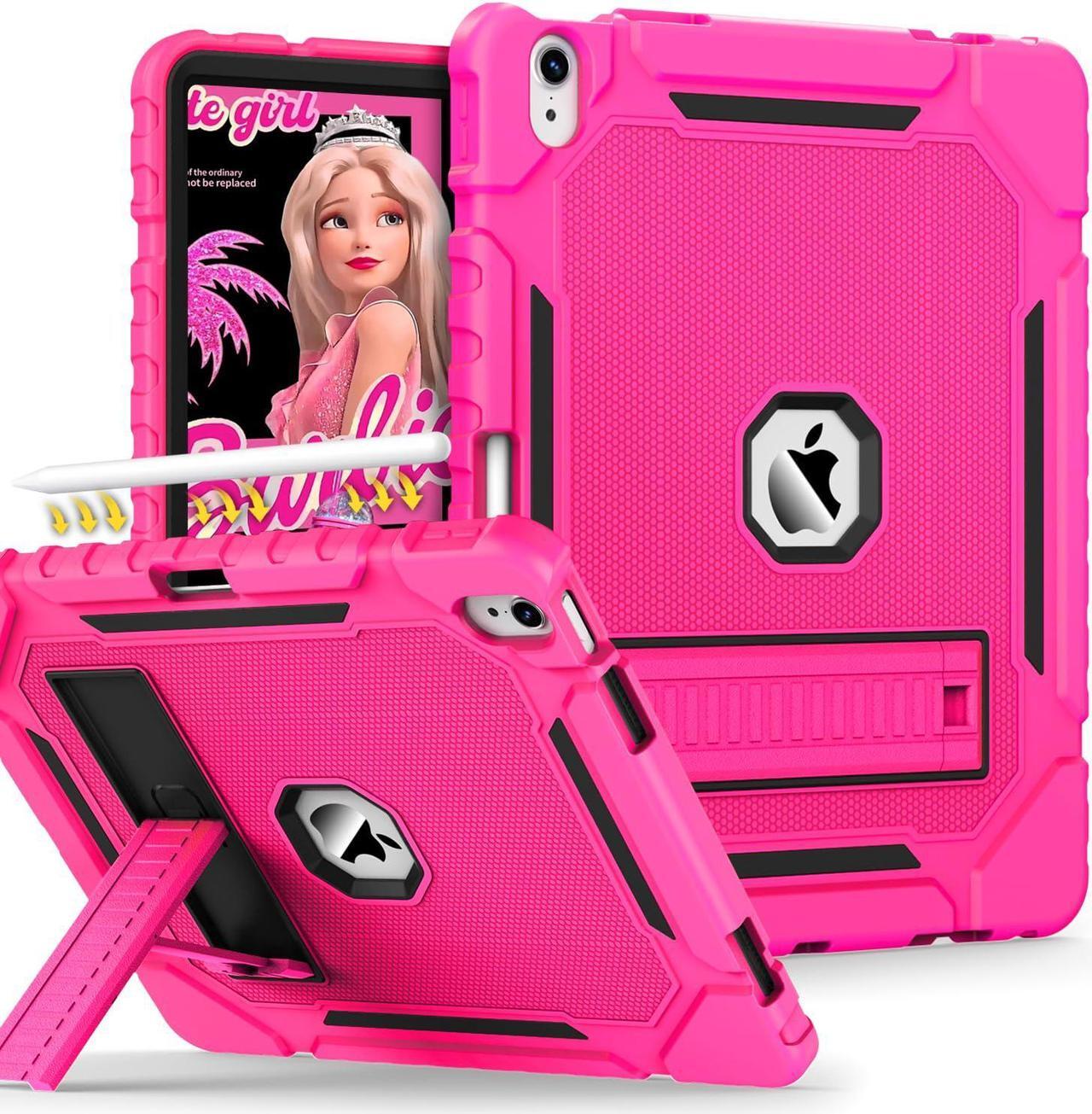Main image of Grifobes Case for iPad Air 13 inch M2 2024, for iPad Air 6th Generation Case 2024 13", Heavy Duty Rugged Cover with Pencil Holder/Stand for i Pad Air 6 Gen Kids Girls Women (Hot Pink)