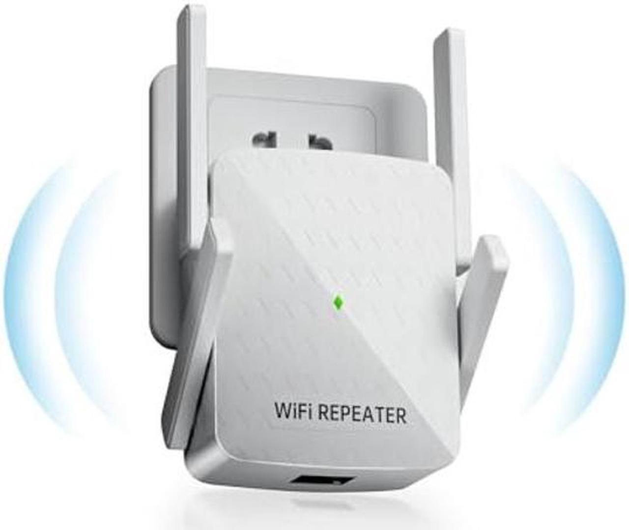 Main image of WiFi Extender Signal Booster, Internet Wireless Repeater for Home Coverage up to 10000sq.ft and 35 Devices, 1200Mbps WiFi Booster with Ethernet Port, Dual Band 2.4G/5G, 4 Antennas