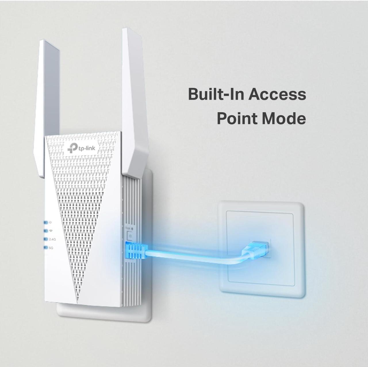Alt view image 4 of 5 - TP-Link AX1800 WiFi 6 Range Extender with Ethernet Port | Internet Signal Booster for Home | Dual-Band Wireless Repeater Amplifier | Access Point Mode | APP Setup | OneMesh Compatible (RE615X)
