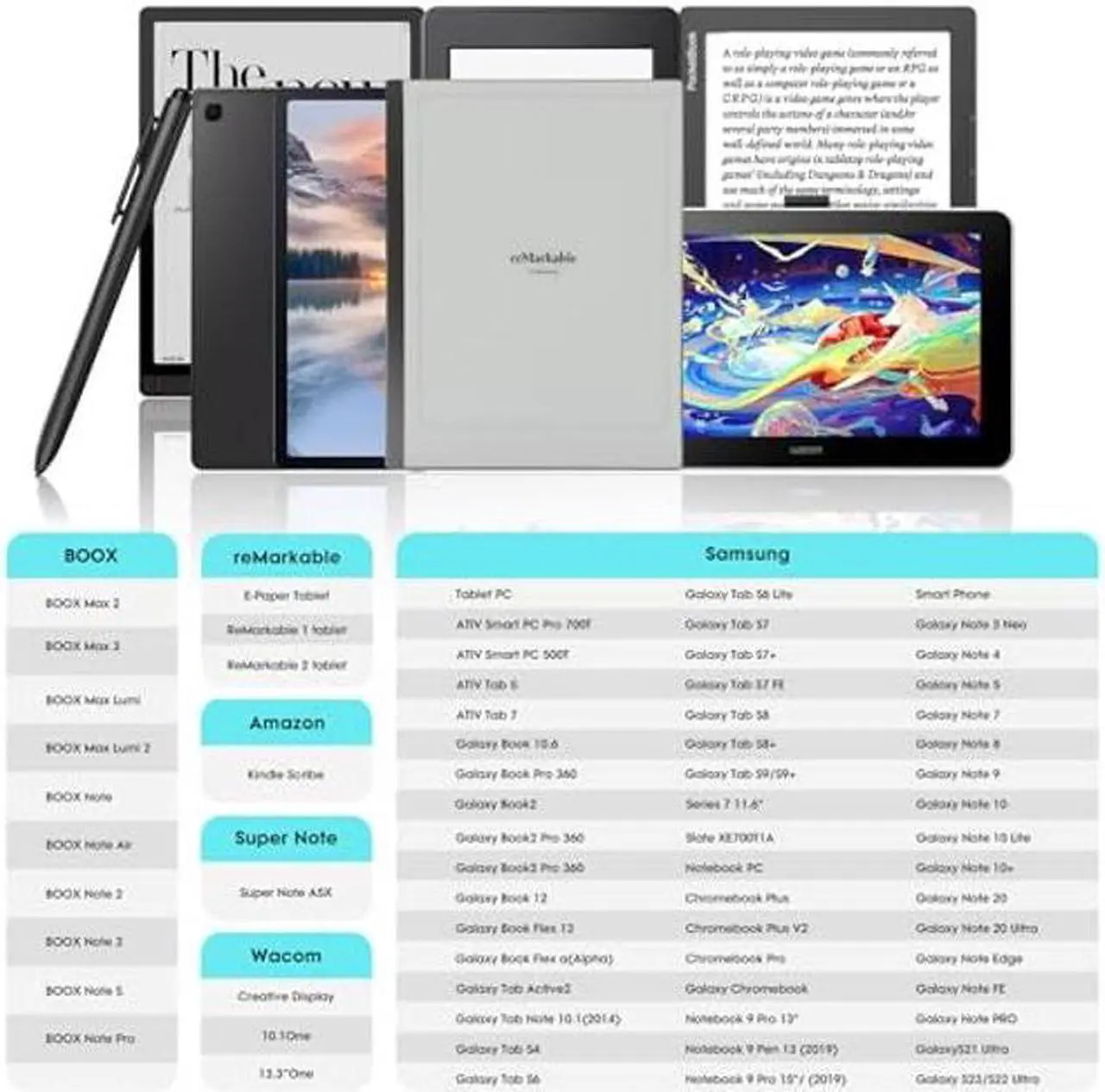 Alt view image 2 of 5 - Jvkzaen Remarkable 2 Pen with Eraser, EMR Stylus Pen with 4096 Pressure Levels, Tilt Sensor,Palm Rejection, Pencil Holder, for Remarkable 2&1/Galaxy Tab&Book/BOOX/Wacom/Scribe and Other EMR Devices
