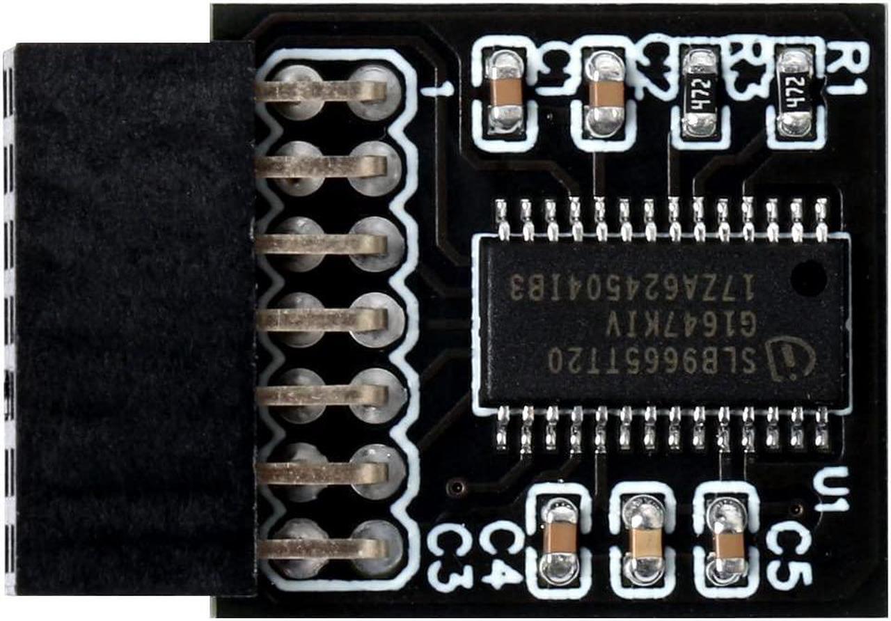 Alt view image 3 of 5 - Replacement TPM 2.0 Security Module LPC 14Pin(14pin-1) Security Module for GIGABYTE GC-TPM20 Platform Accessories