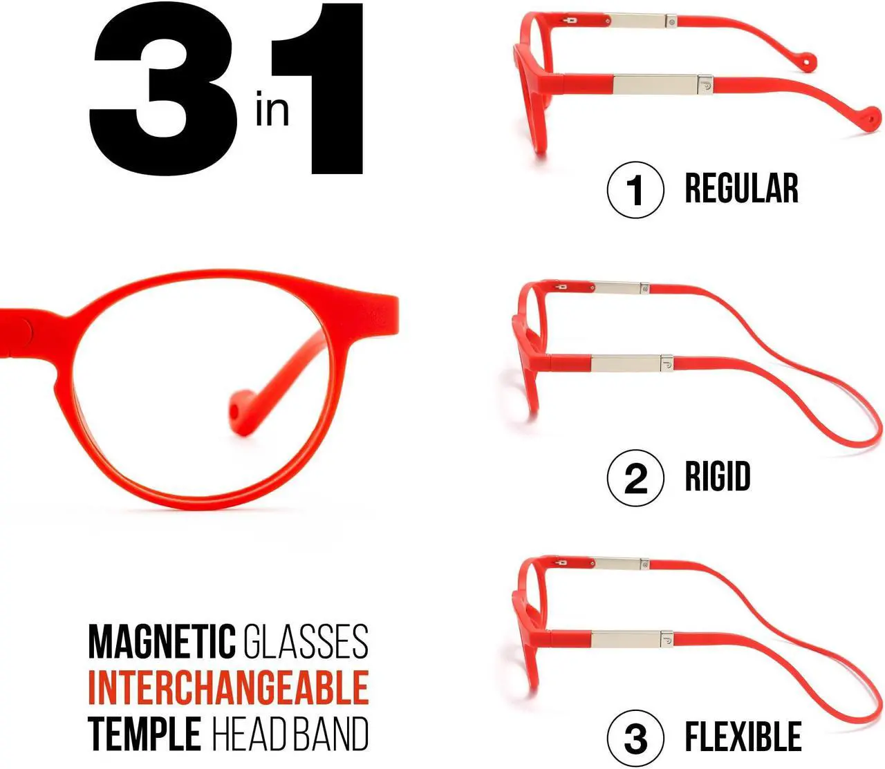 Alt view image 3 of 5 - DIDINSKY Reading Glasses with Magnets and Anti Blue Light Filter. Magnetic Readers for Men and Women with Anti-Reflective Lenses. Cherry +3.0  DIKRIK UFFIZI