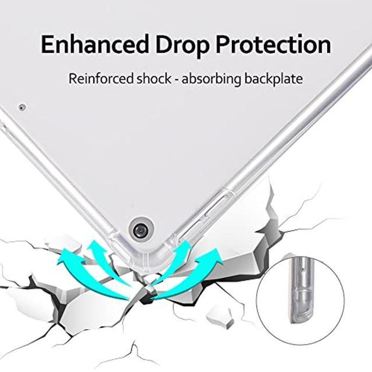 Alt view image 5 of 5 - Idocolors Purple Cow Pad Case for iPad 5th/6th Generation Art Anti-Scratch Shockproof with Pencil Holder Trifold Stand Case(Model Number A1822 A1823 A1893 A1954)