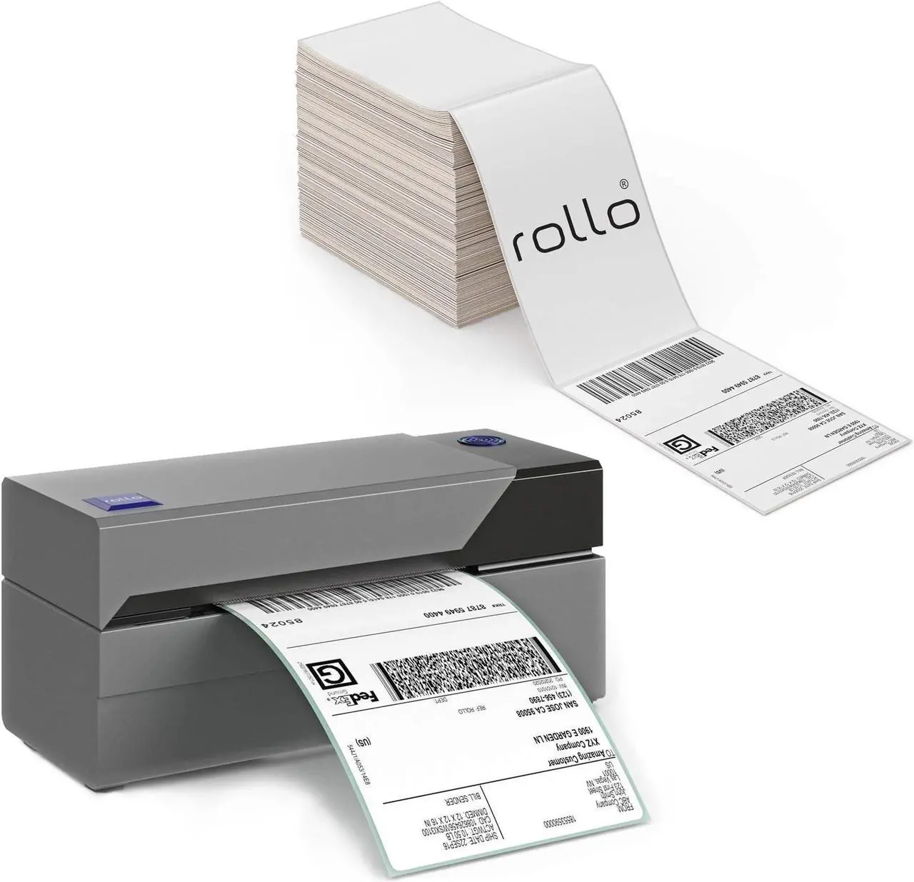 Main image of Rollo USB Thermal Shipping Label Printer and 500 4x6 Labels - High Speed Direct Thermal Printer for Packages