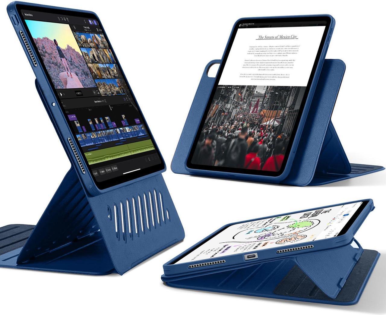 Main image of ESR for iPad Pro 13 Inch Case M4(2024), iPad Pro 13 Rotating Case with Removable Magnetic Cover, Adjustable Portrait/Landscape Stand with Raised Screen View, 9 Standing Angles, Shift Series, Blue