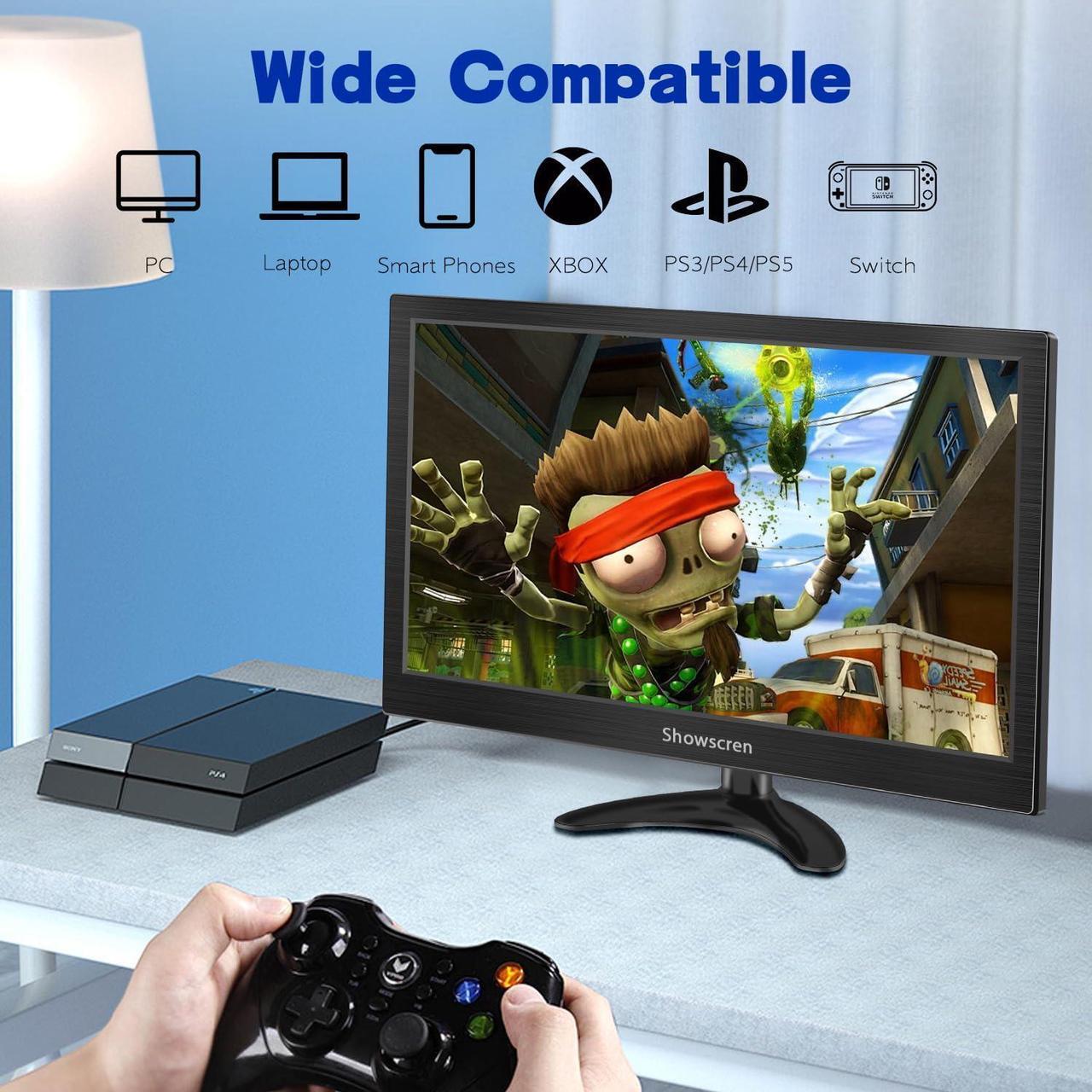 Alt view image 4 of 5 - Showscren Computer Monitor 14 Inch Touchscreen Portable Monitor FHD HDR 1080P 99% sRGB Small PC Monitor with HDMI/USB-C Port, Multifunctional Stand, Built-in Speakers, for PC/Laptop/Smartphone