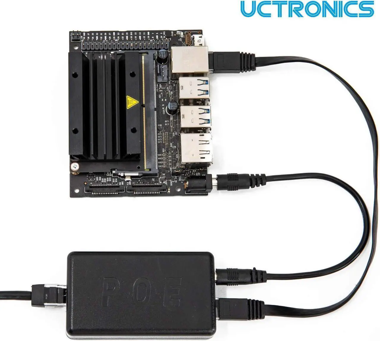 Alt view image 4 of 5 - UCTRONICS PoE Splitter 5V 4A for Raspberry Pi 4 and Jetson Nano, Active PoE+ to Barrel Jack or PoE to USB-C PoE Adapter, IEEE 802.3at/af Compliant