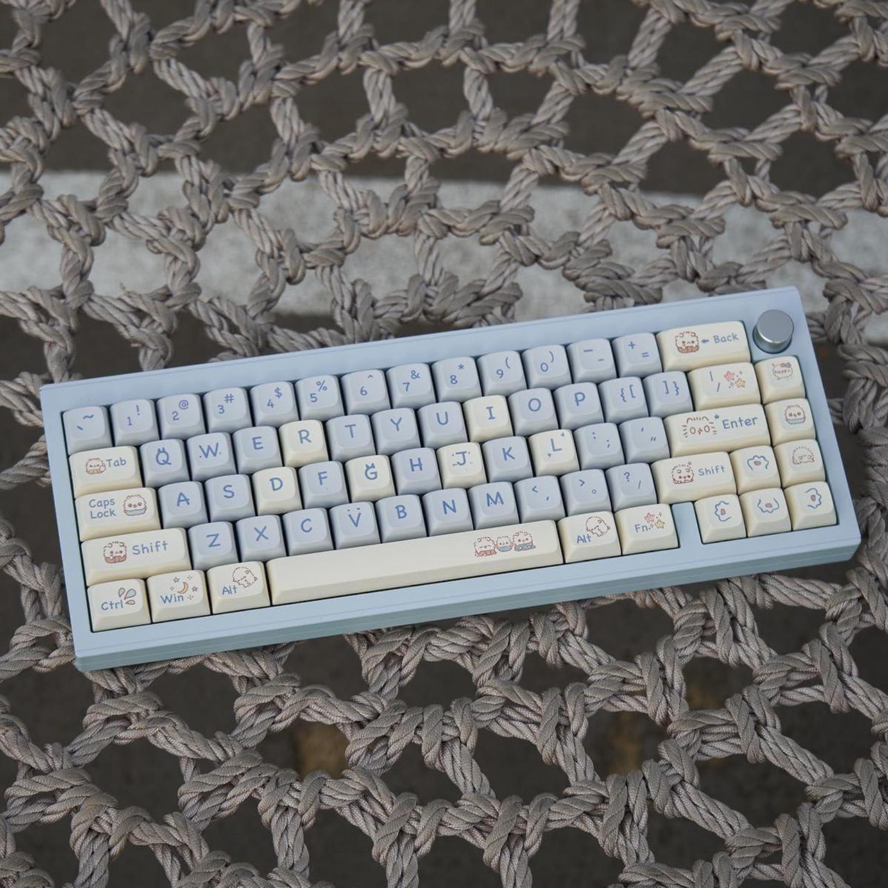 Alt view image 2 of 5 - SUEHIODHY PBT Cat Keycaps Set XDA Profile Cute Keycaps 148 Keys Custom Dye-Sublimation Keyboard Keycaps for 60% 65% 70% 75% 100% Cherry Gateron MX Switches Mechanical Keyboards