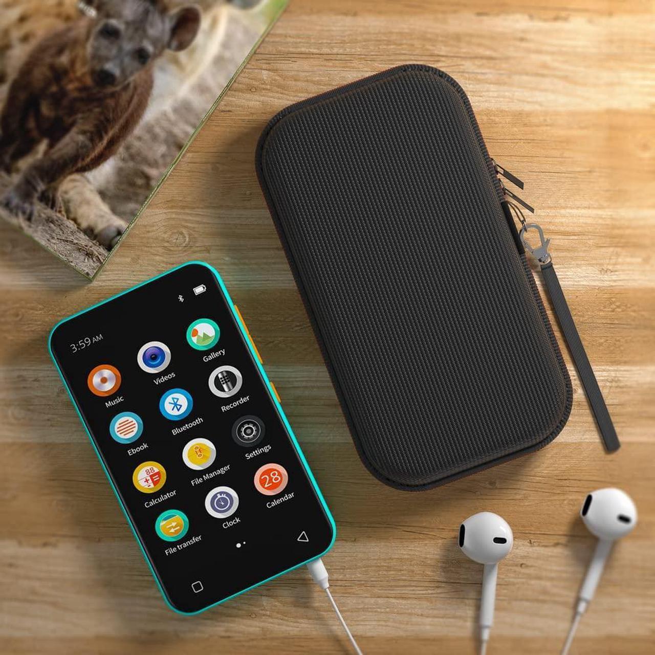 Alt view image 3 of 5 - TIMMKOO MP3 Player with Bluetooth, MP3 & MP4 Player Case for Earbuds, USB Cable and Memory Card (Black)
