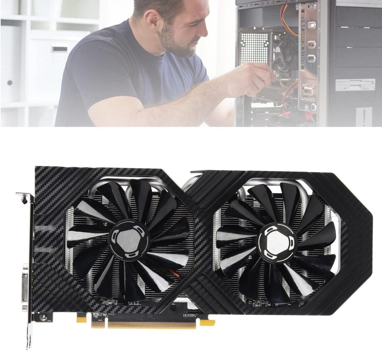 Alt view image 2 of 5 - RX590 Gaming Graphics Card, 8GB GDDR5 256bit 1460MHz Computer Graphics Card, PCIE 3.0 X16 3DP DVI 3D API Desktop PC GPU Graphics Card with Dual Fans, Low Noise and Quiet Work
